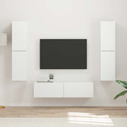 Set TV komoda 6 pcs Bijelo Konstruirano drvo