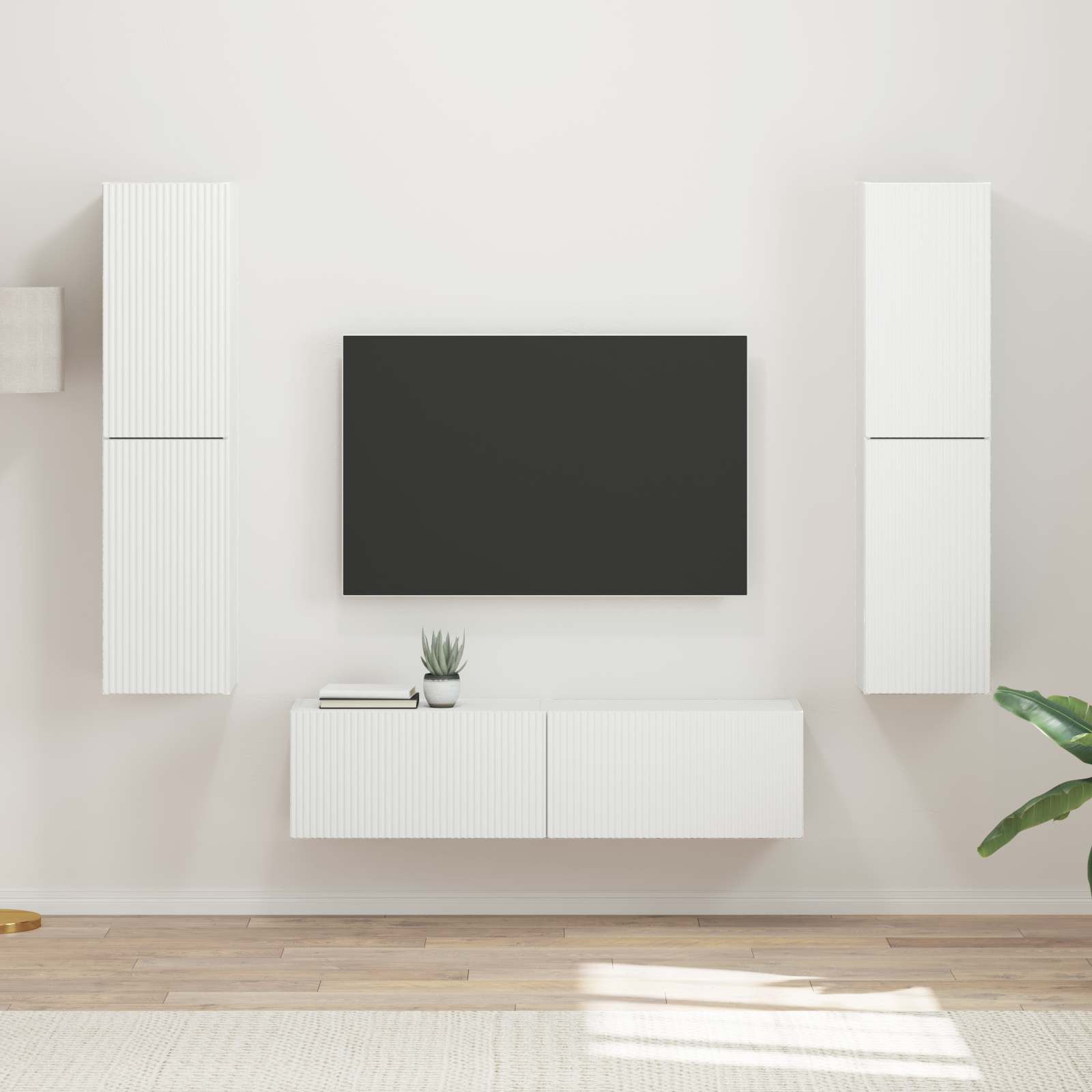 Set TV komoda 6 pcs Bijelo Konstruirano drvo