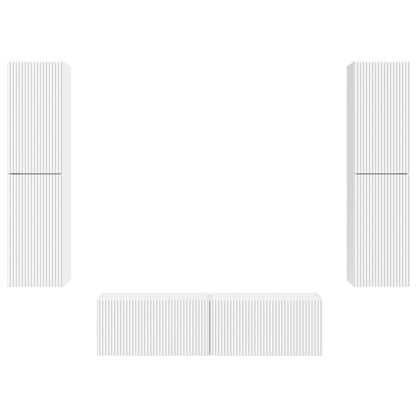 Set TV komoda 6 pcs Bijelo Konstruirano drvo