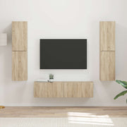 Set TV komoda 6 pcs Sonoma hrast Konstruirano drvo