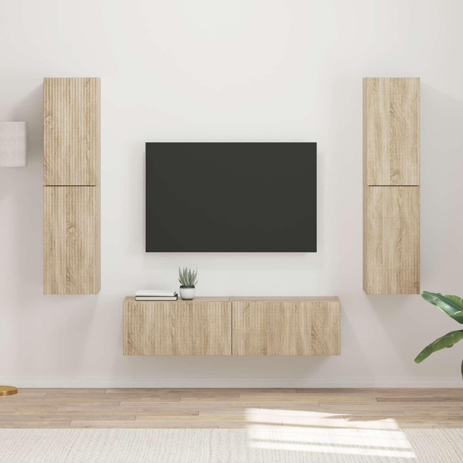 Set TV komoda 6 pcs Sonoma hrast Konstruirano drvo