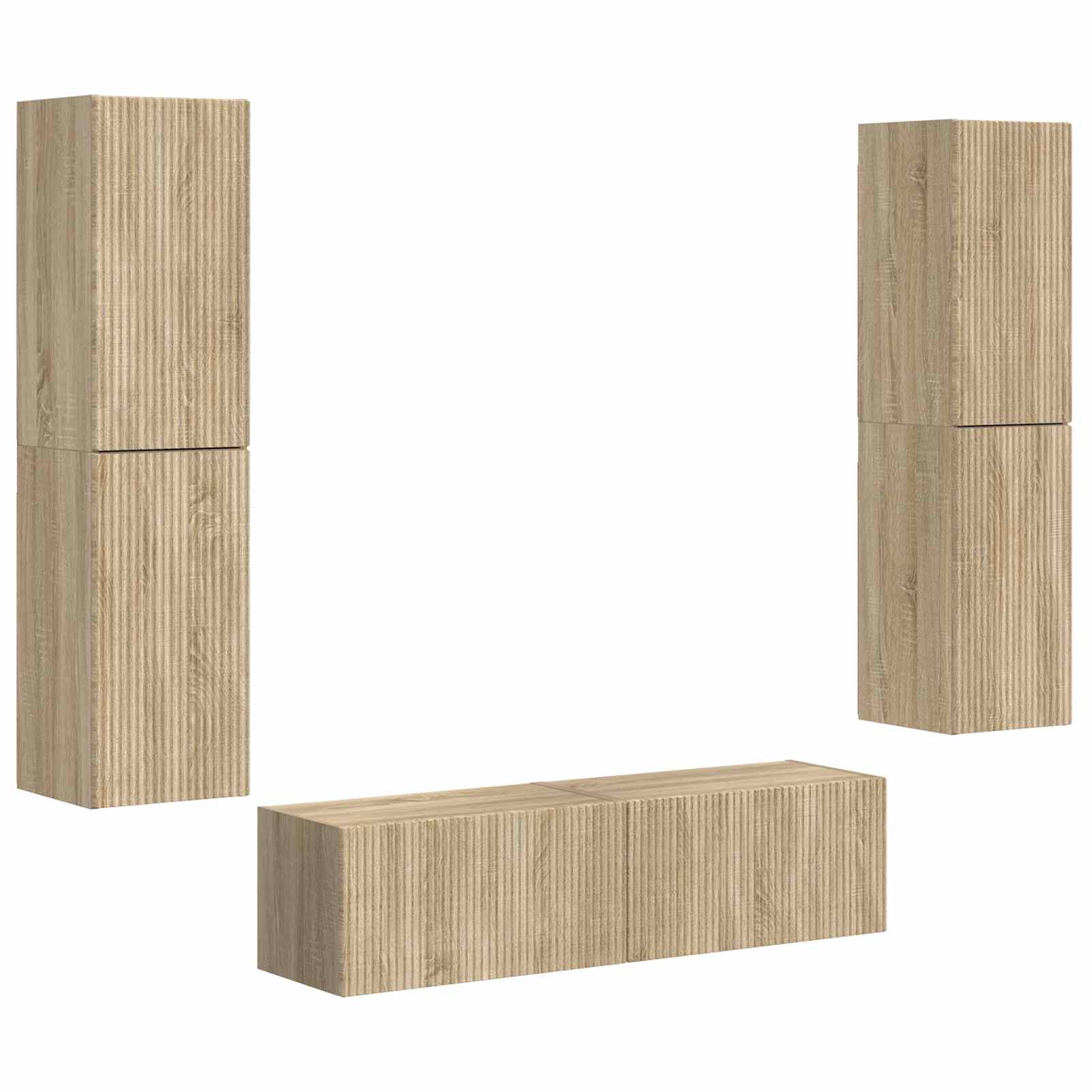 Set TV komoda 6 pcs Sonoma hrast Konstruirano drvo
