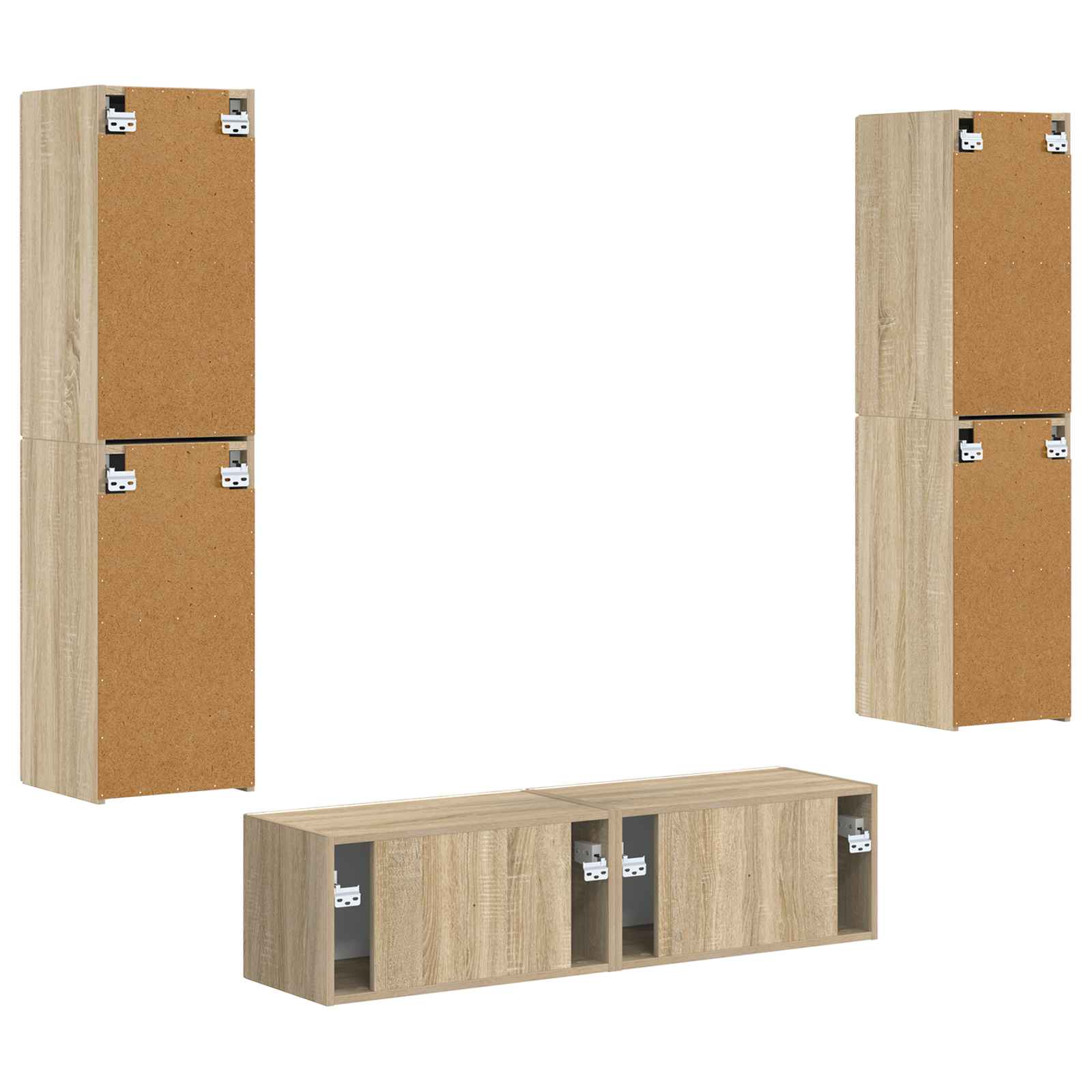 Set TV komoda 6 pcs Sonoma hrast Konstruirano drvo