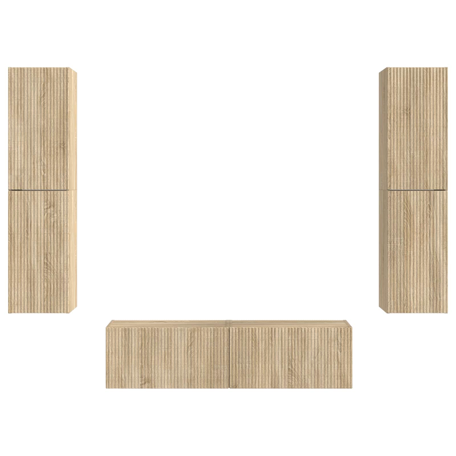 Set TV komoda 6 pcs Sonoma hrast Konstruirano drvo