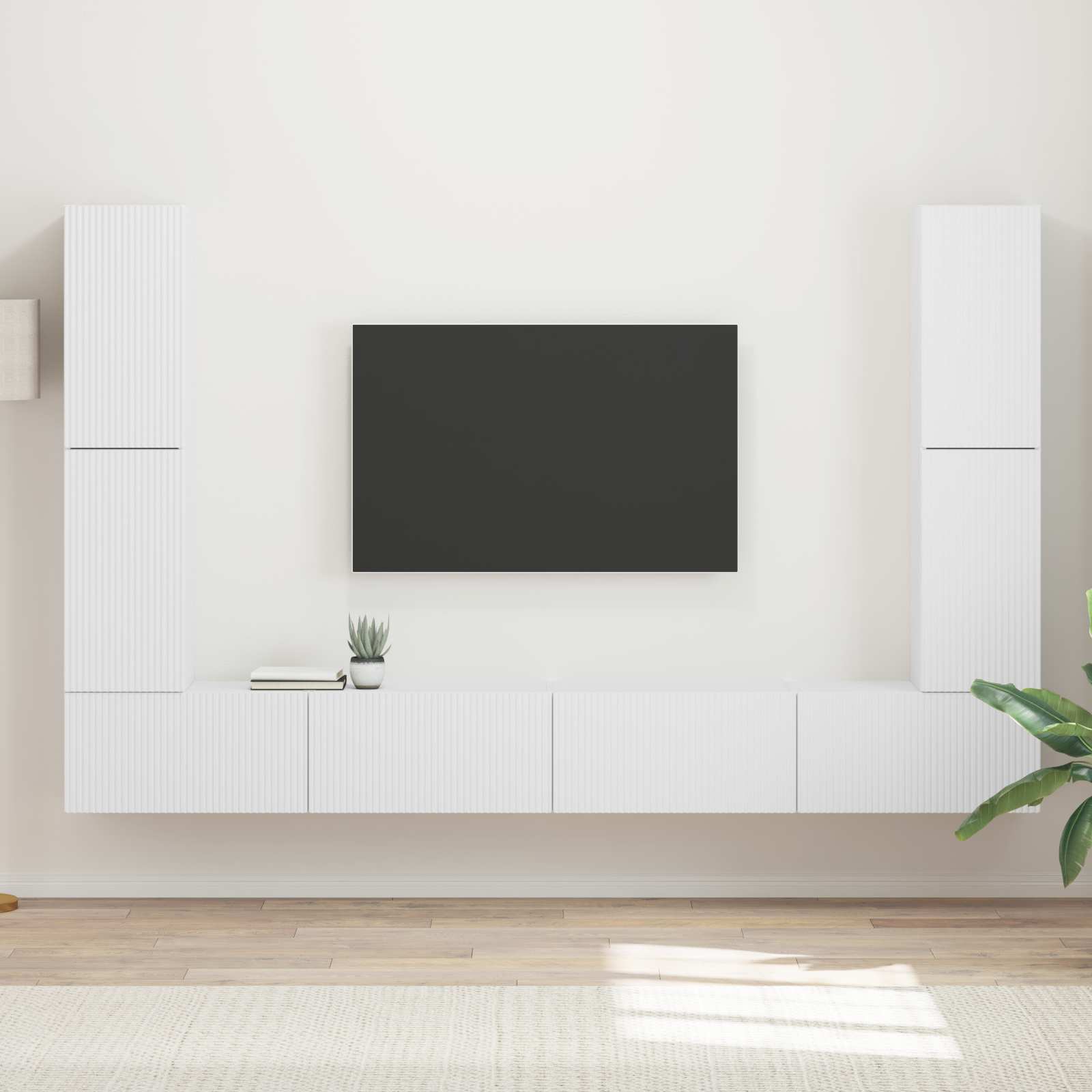 Set TV komoda 8 pcs Bijelo Konstruirano drvo