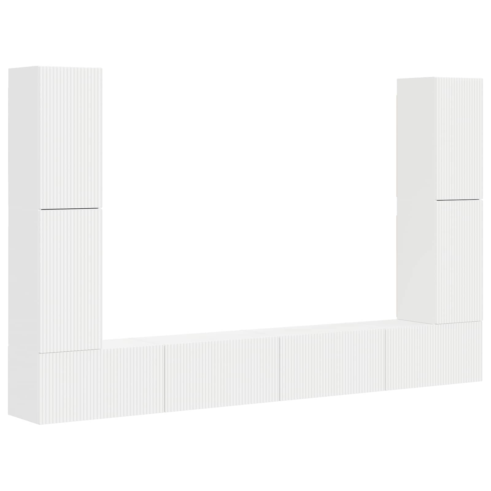 Set TV komoda 8 pcs Bijelo Konstruirano drvo