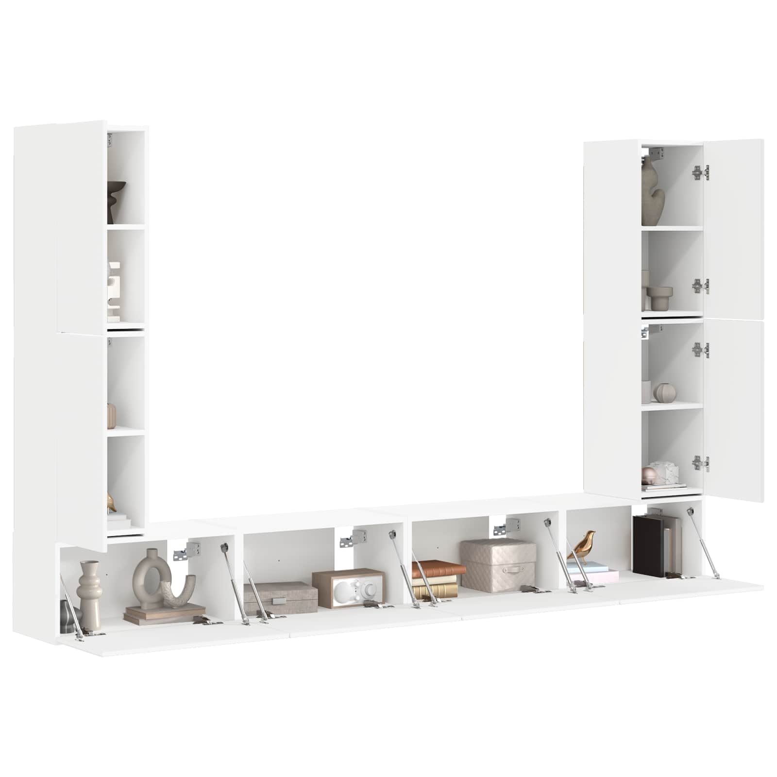 Set TV komoda 8 pcs Bijelo Konstruirano drvo