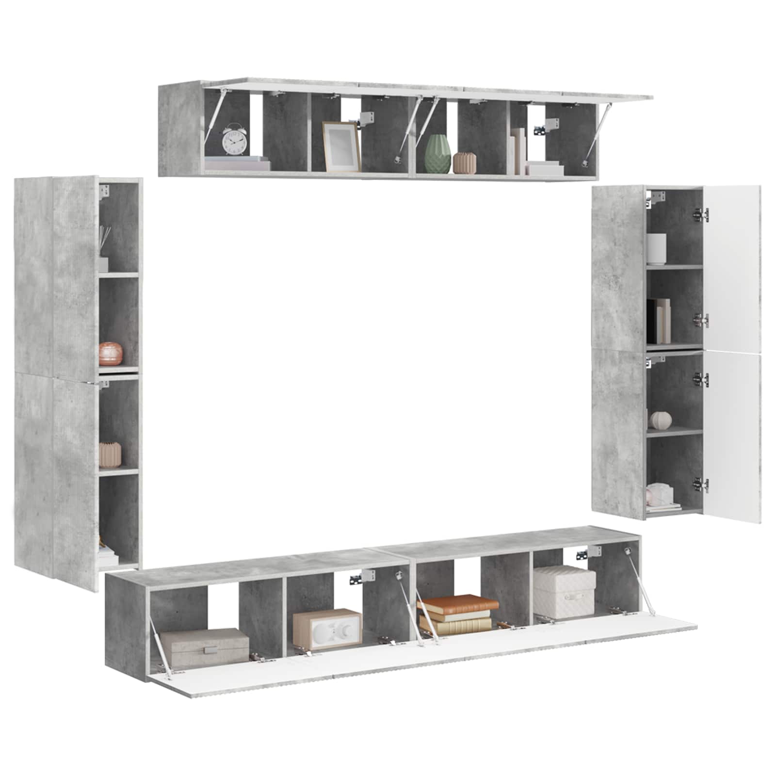 TV ormar 8 pcs Betonski sivi