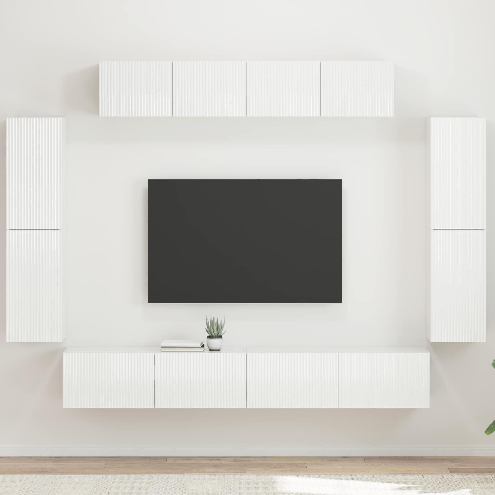 TV ormar 8 pcs Visoki sjaj bijela