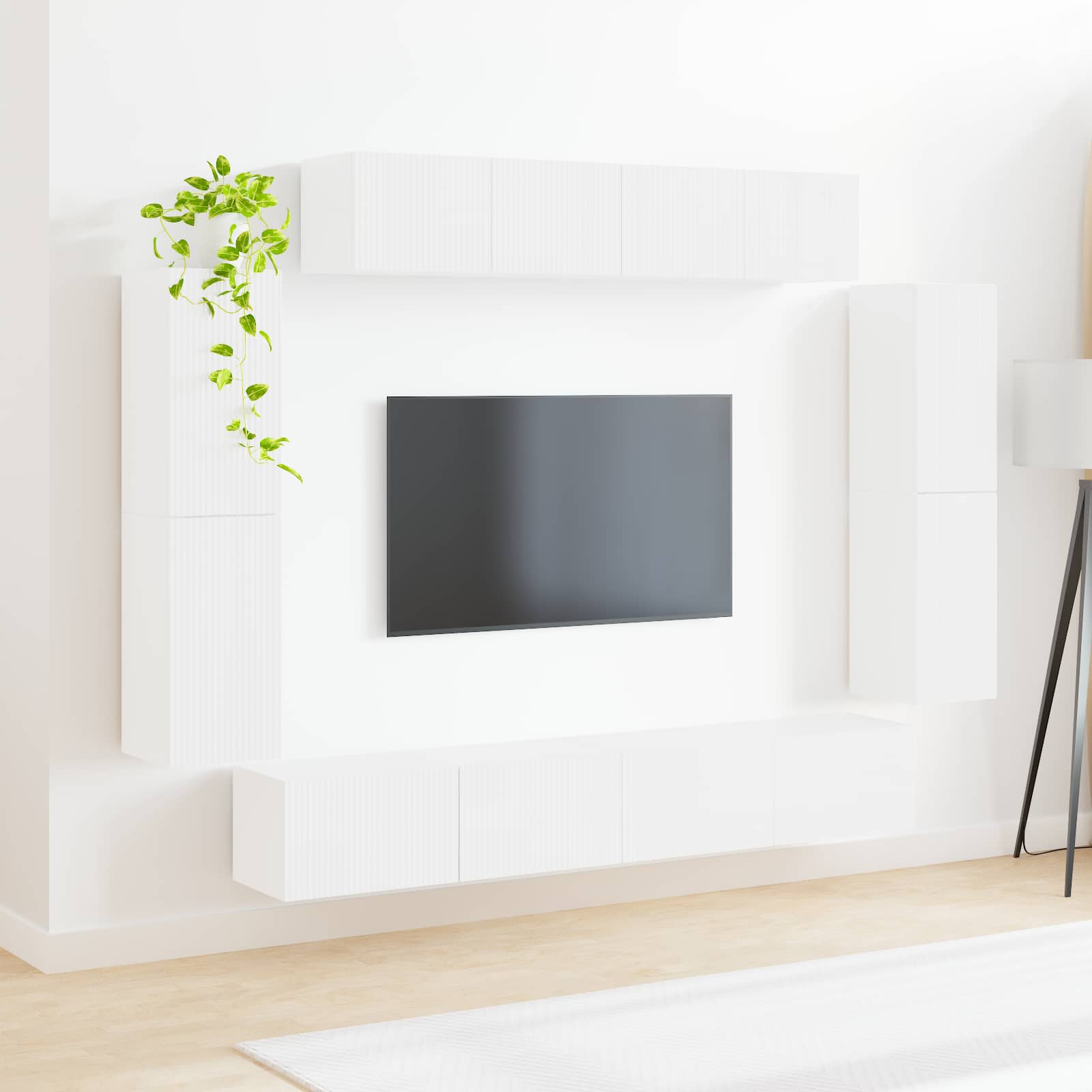 TV ormar 8 pcs Visoki sjaj bijela