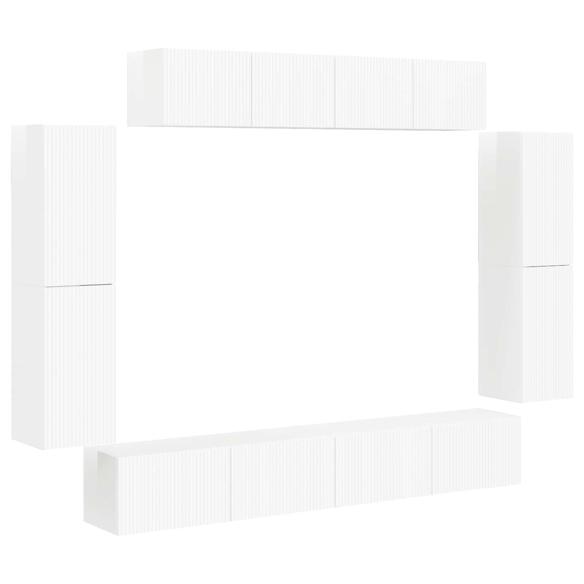 TV ormar 8 pcs Visoki sjaj bijela