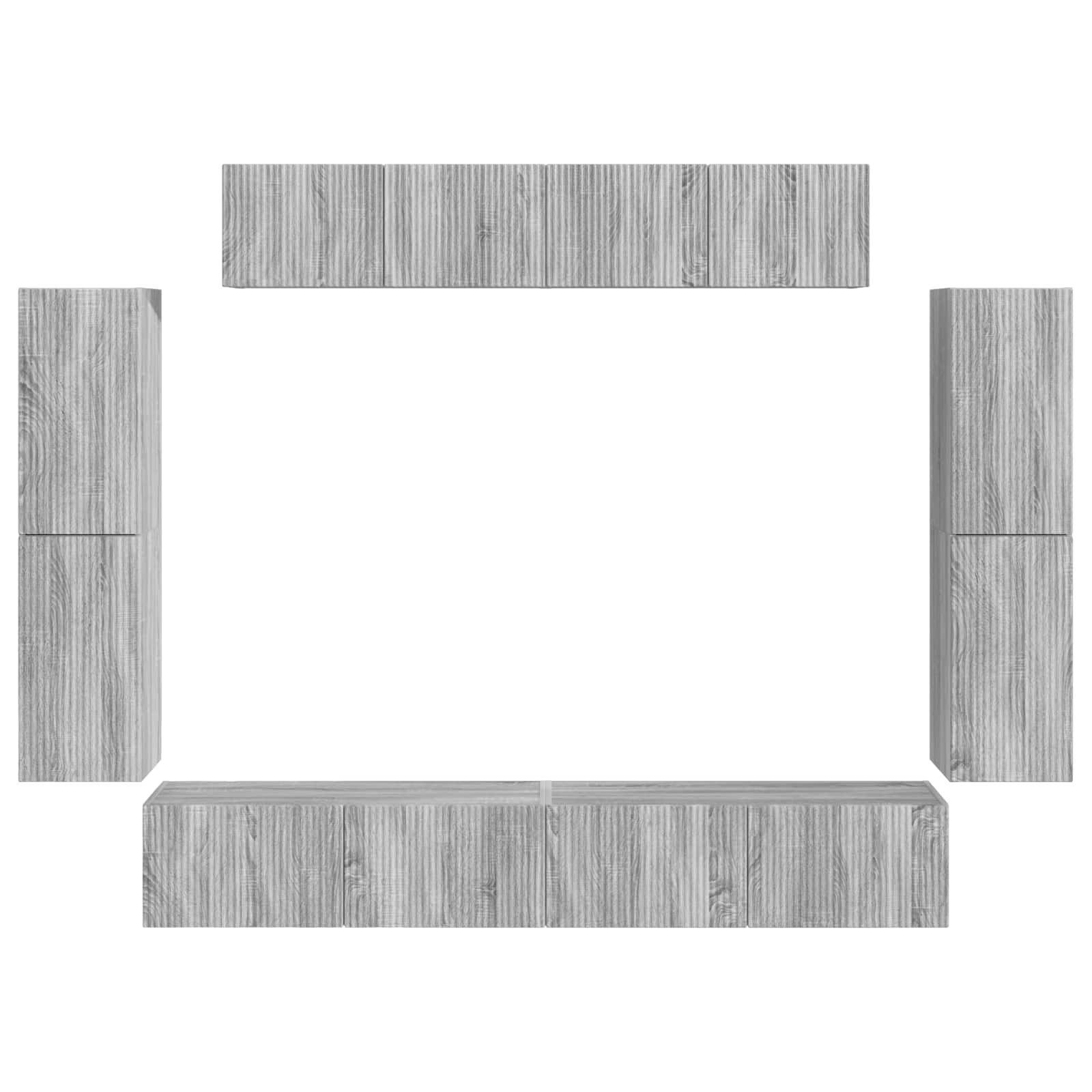 TV ormar 8 pcs Siva Sonoma