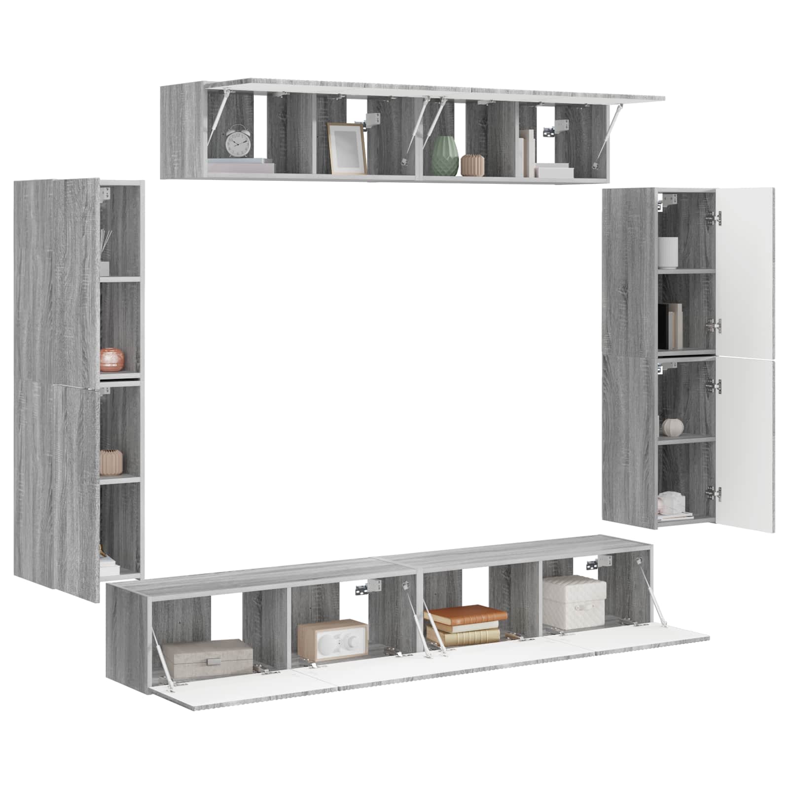 TV ormar 8 pcs Siva Sonoma