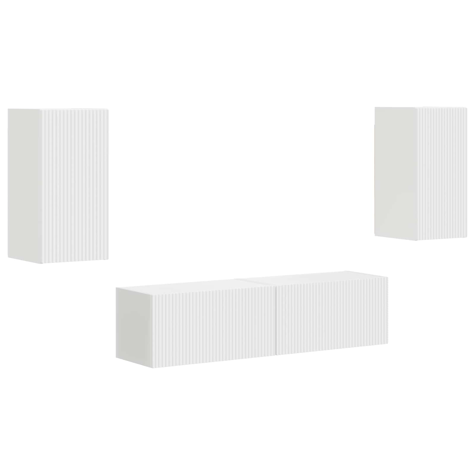 Set TV komoda 4 pcs Bijelo Konstruirano drvo