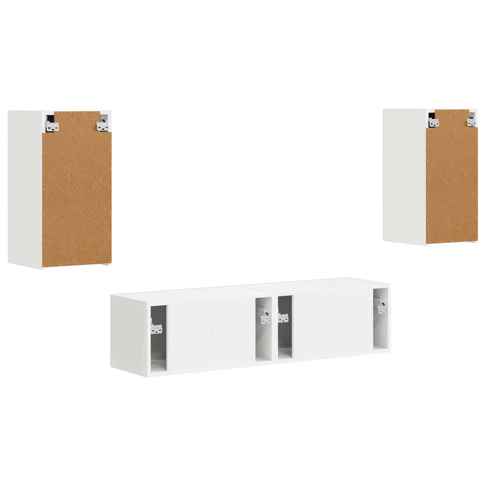 Set TV komoda 4 pcs Bijelo Konstruirano drvo