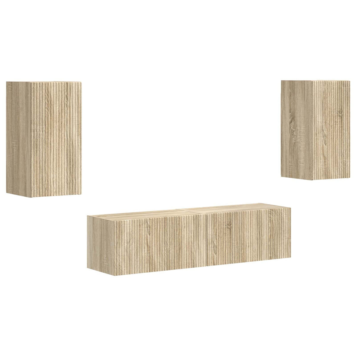 Set TV komoda 4 pcs Sonoma hrast Konstruirano drvo