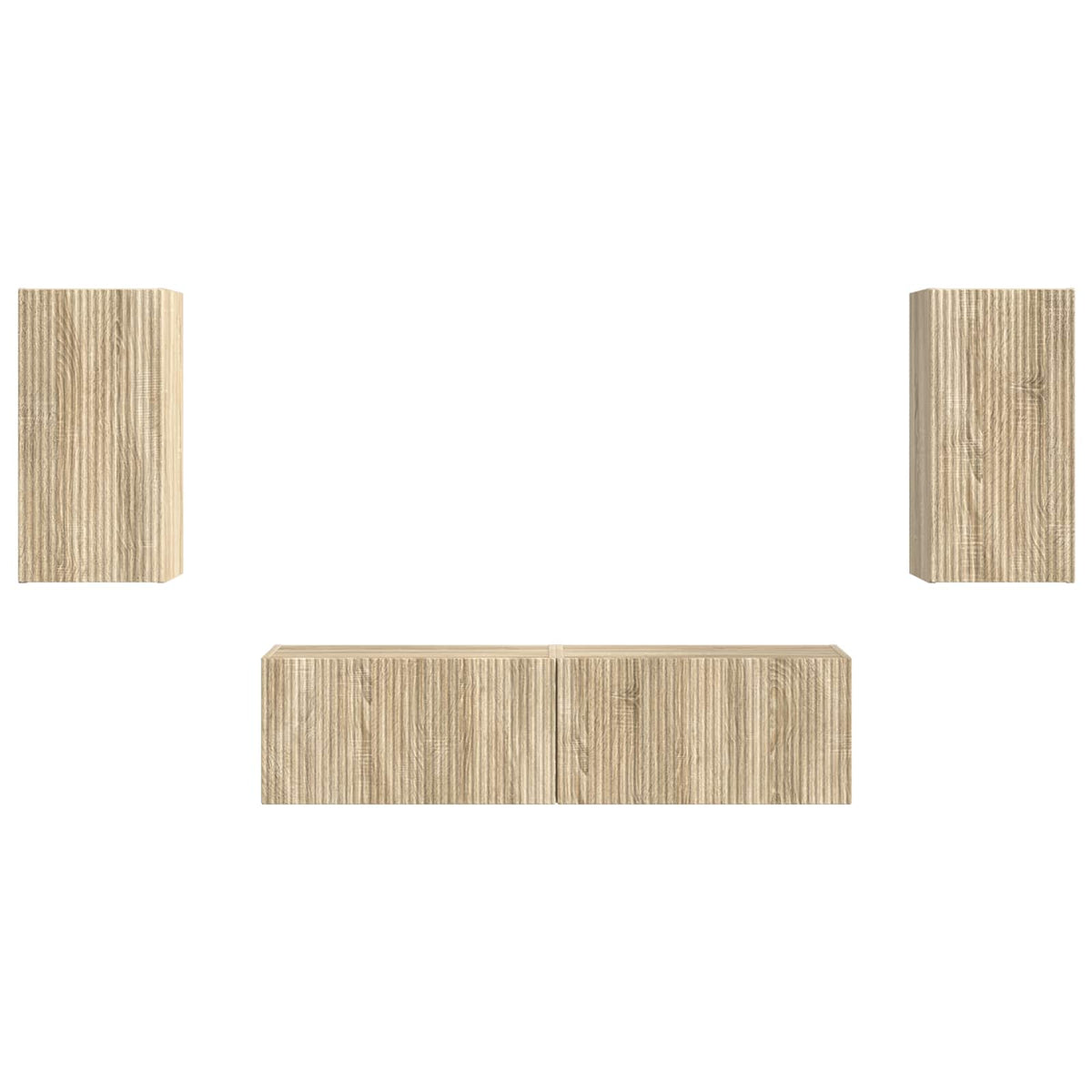 Set TV komoda 4 pcs Sonoma hrast Konstruirano drvo
