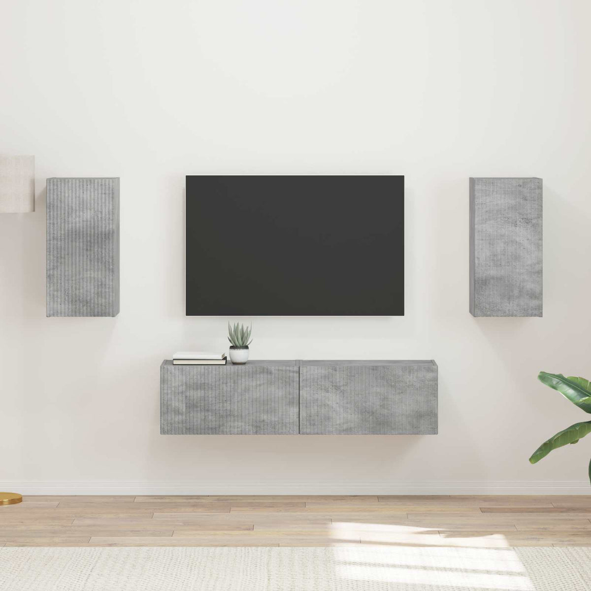 Set TV komoda 4 kom. Umjetnički hrast Konstruirano drvo