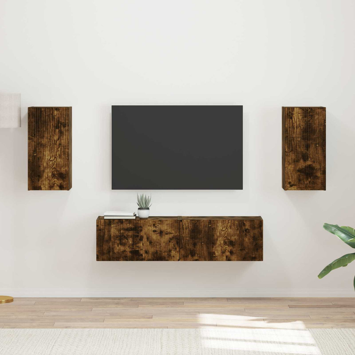 Set TV komoda 4 kom. Umjetnički hrast Konstruirano drvo