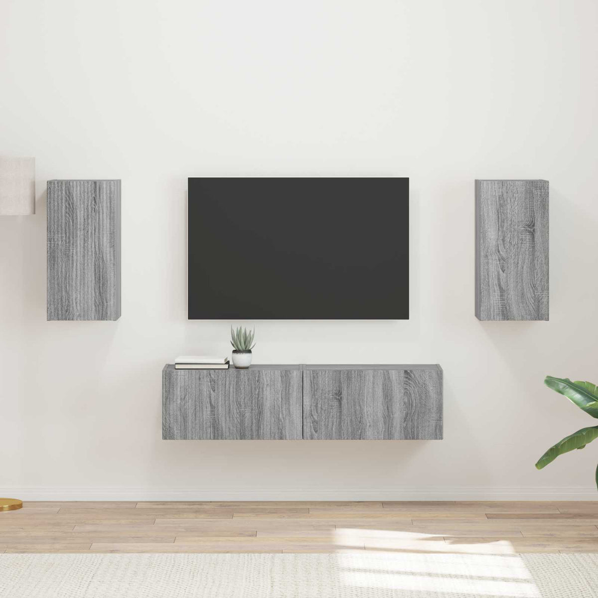 Set TV komoda 4 kom. Umjetnički hrast Konstruirano drvo