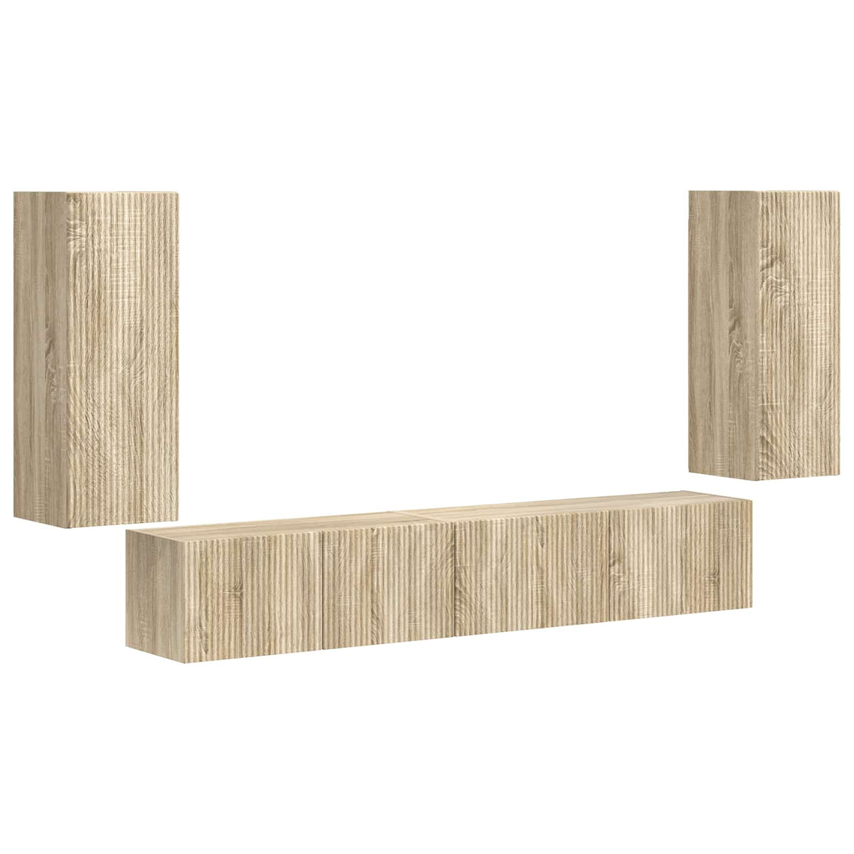 Set TV komoda 4 pcs Sonoma hrast Konstruirano drvo