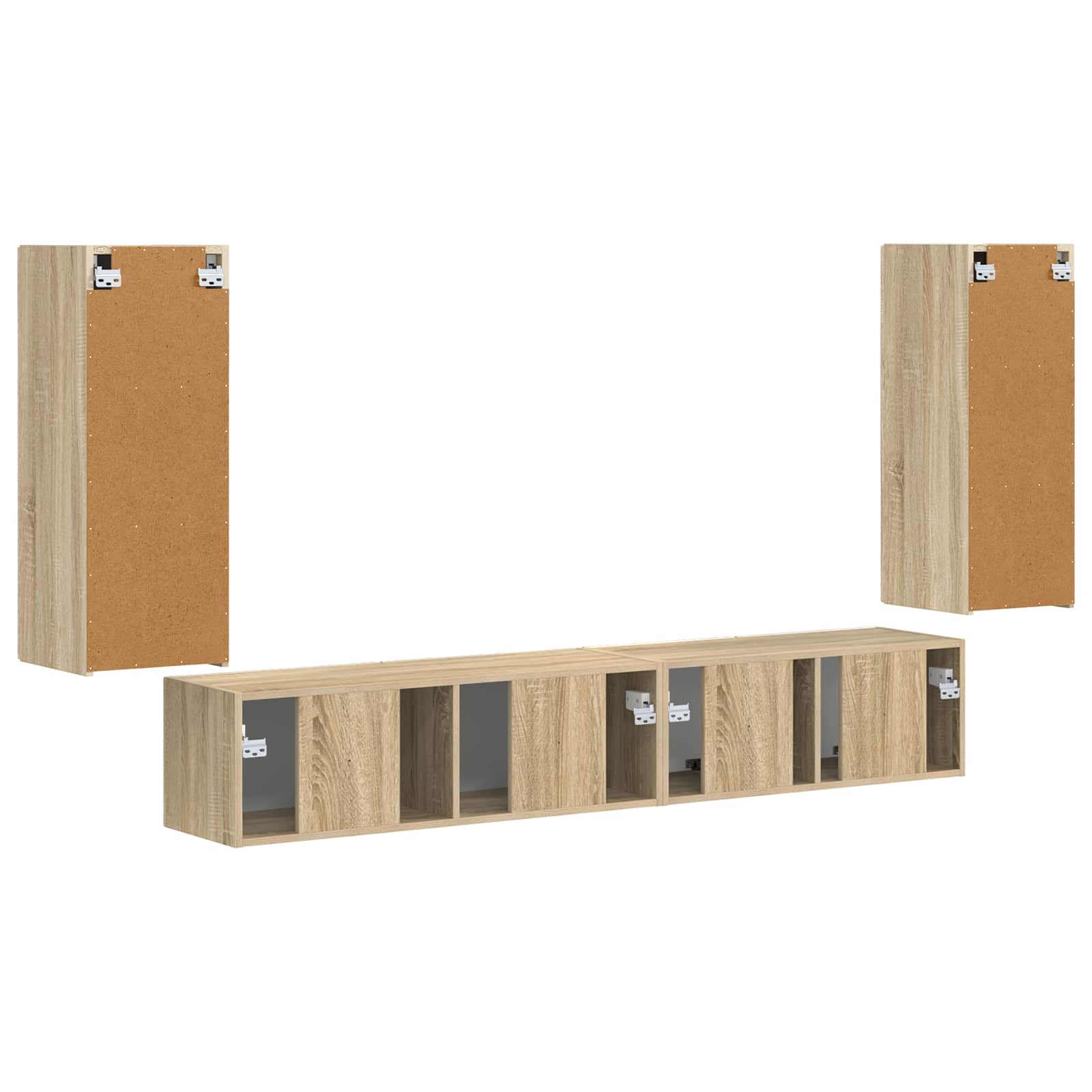 Set TV komoda 4 pcs Sonoma hrast Konstruirano drvo