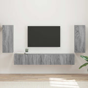 Set TV komoda 4 pcs Siva Sonoma Konstruirano drvo