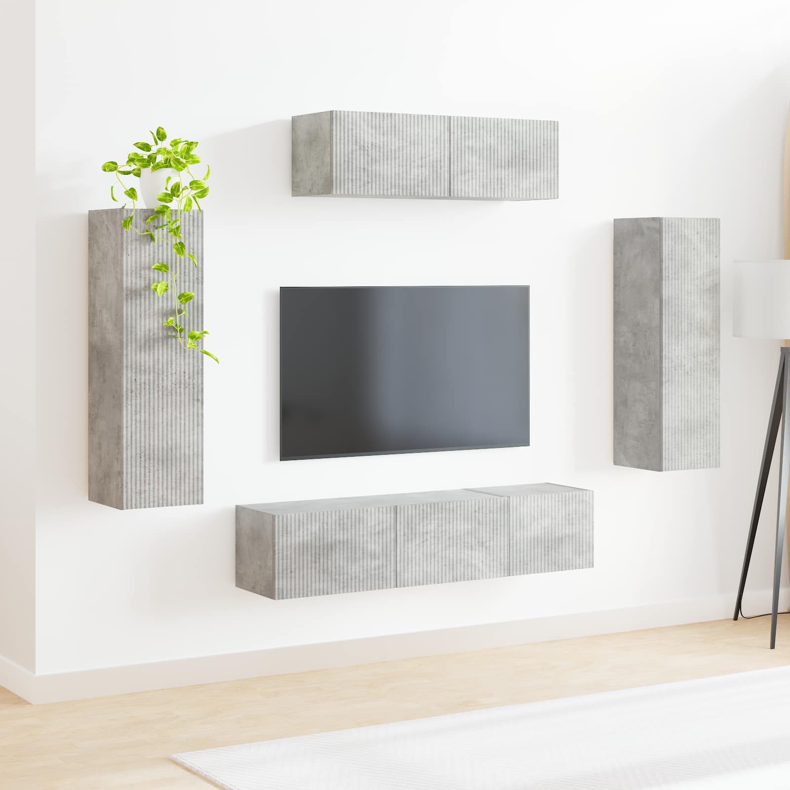 TV ormar 5 pcs Betonski sivi