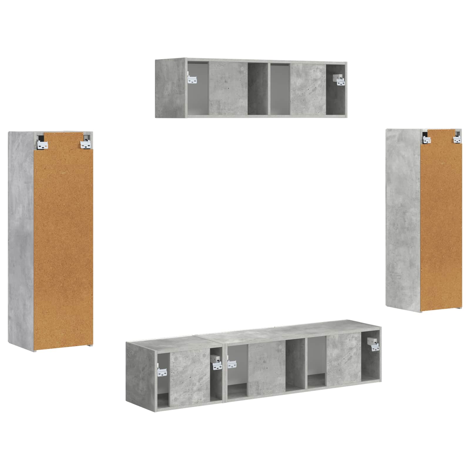 TV ormar 5 pcs Betonski sivi