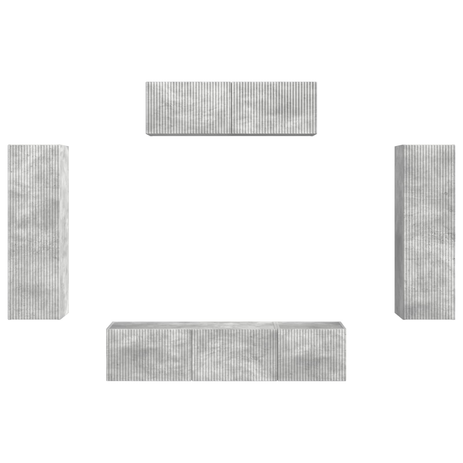 TV ormar 5 pcs Betonski sivi