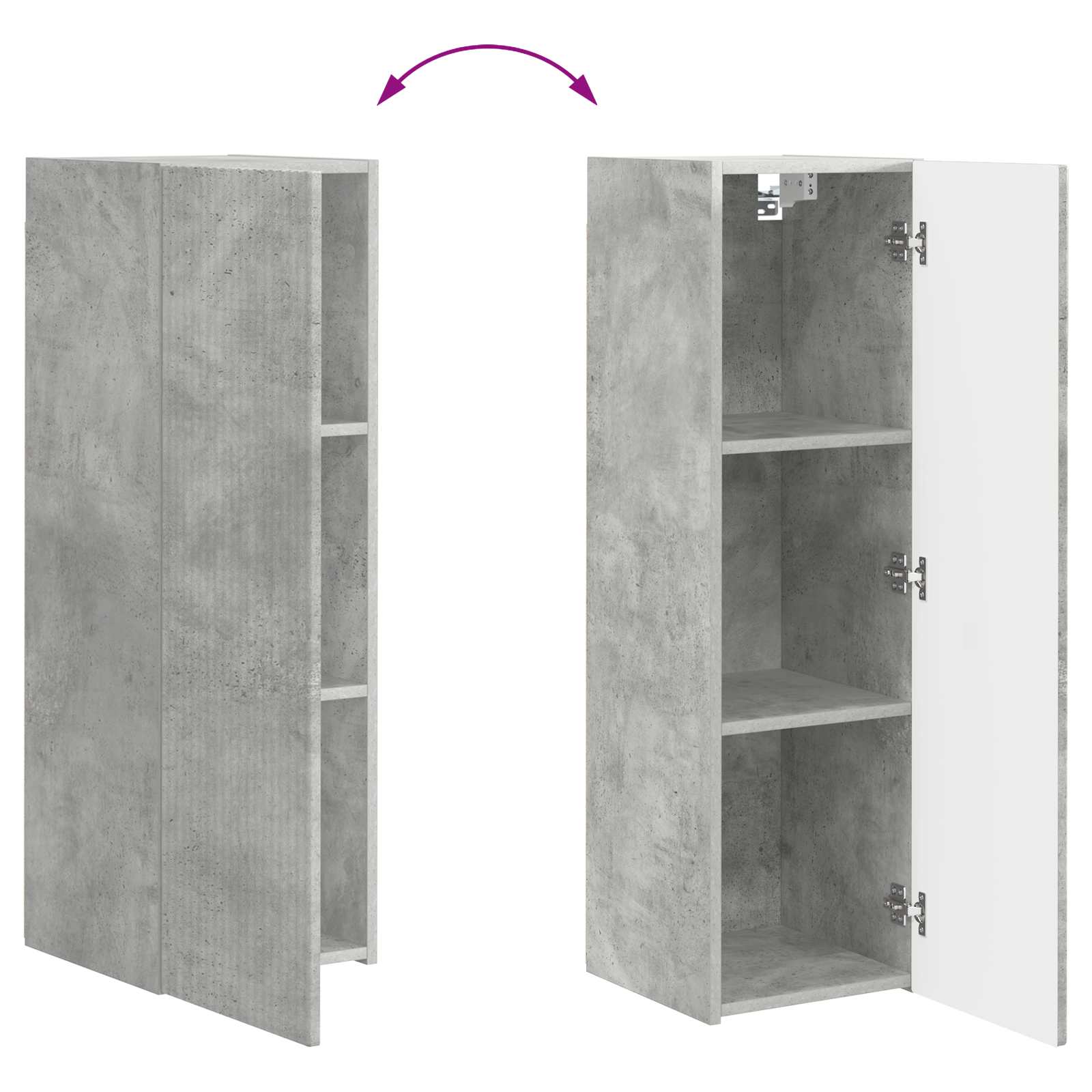TV ormar 5 pcs Betonski sivi