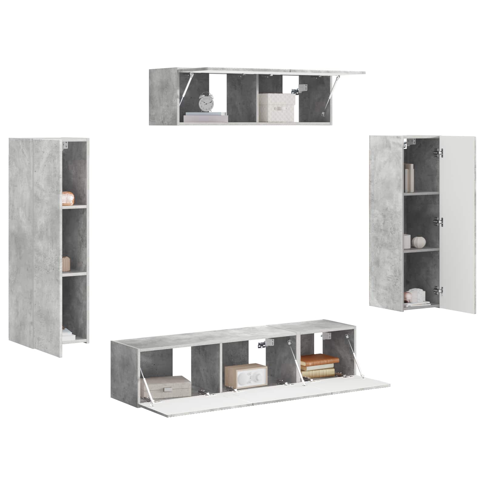 TV ormar 5 pcs Betonski sivi