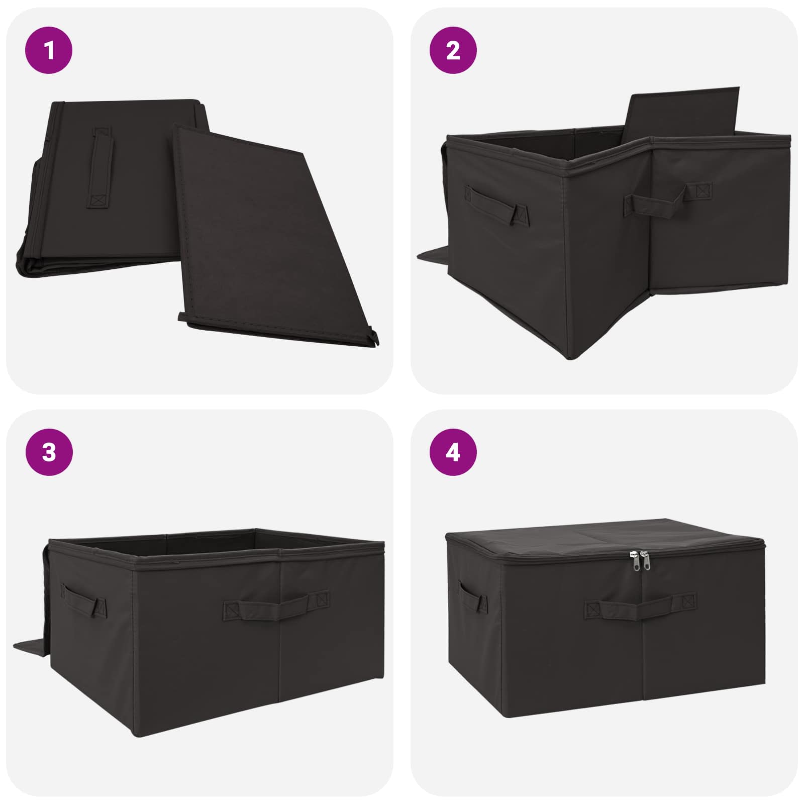 Kutija za spremanje 6 pcs Antracit 60 x 43 x 35 cm