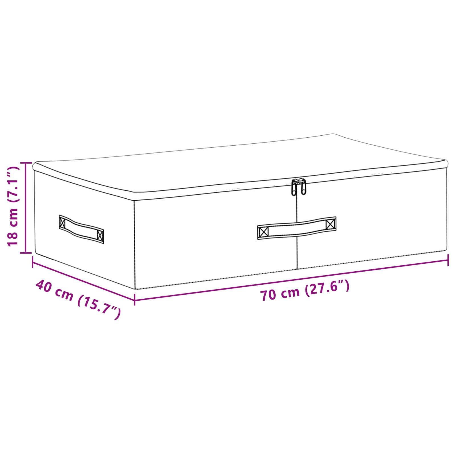 Kutija za spremanje 6 pcs Antracit 70 x 40 x 18 cm