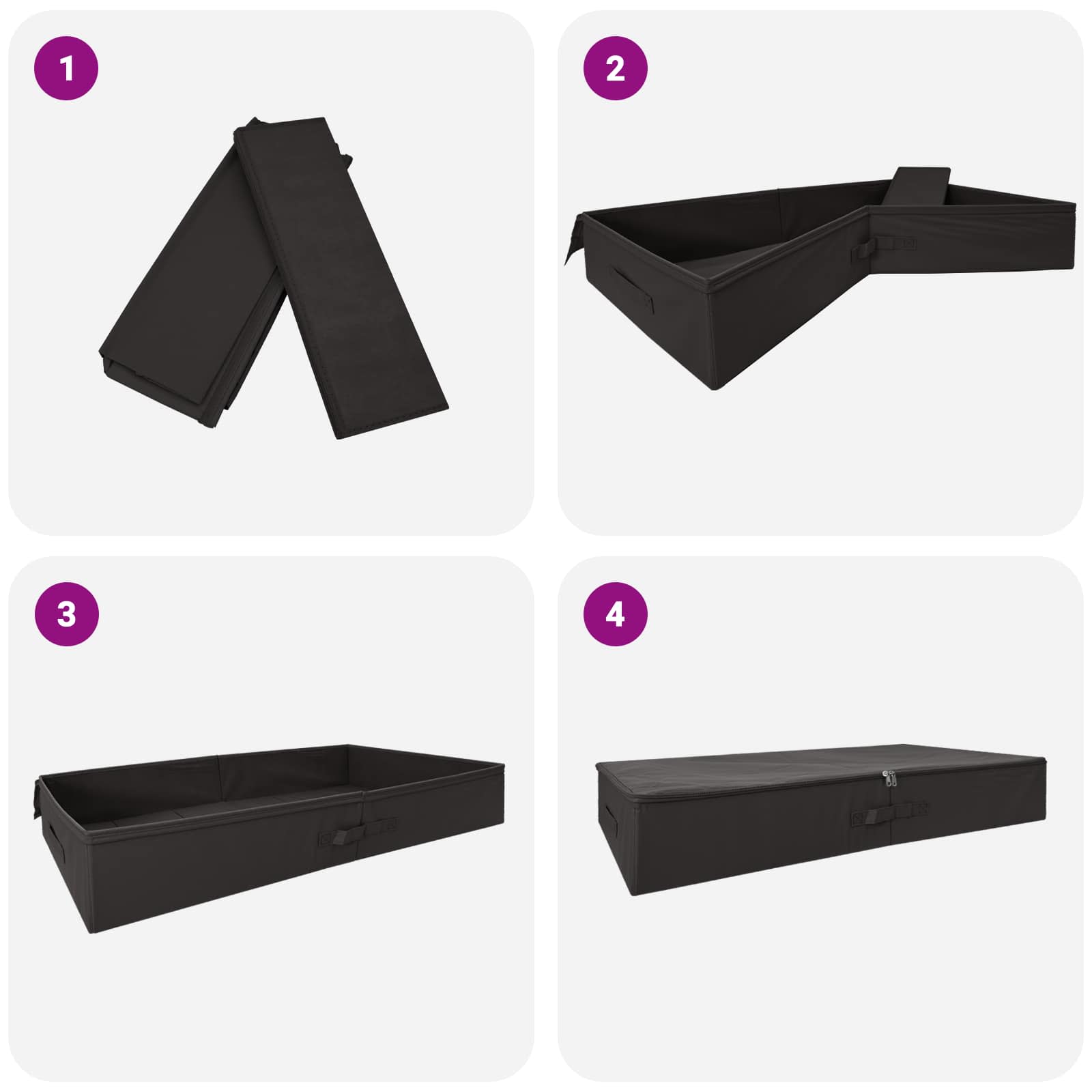 Kutija za spremanje 2 pcs Antracit 90 x 48 x 15 cm