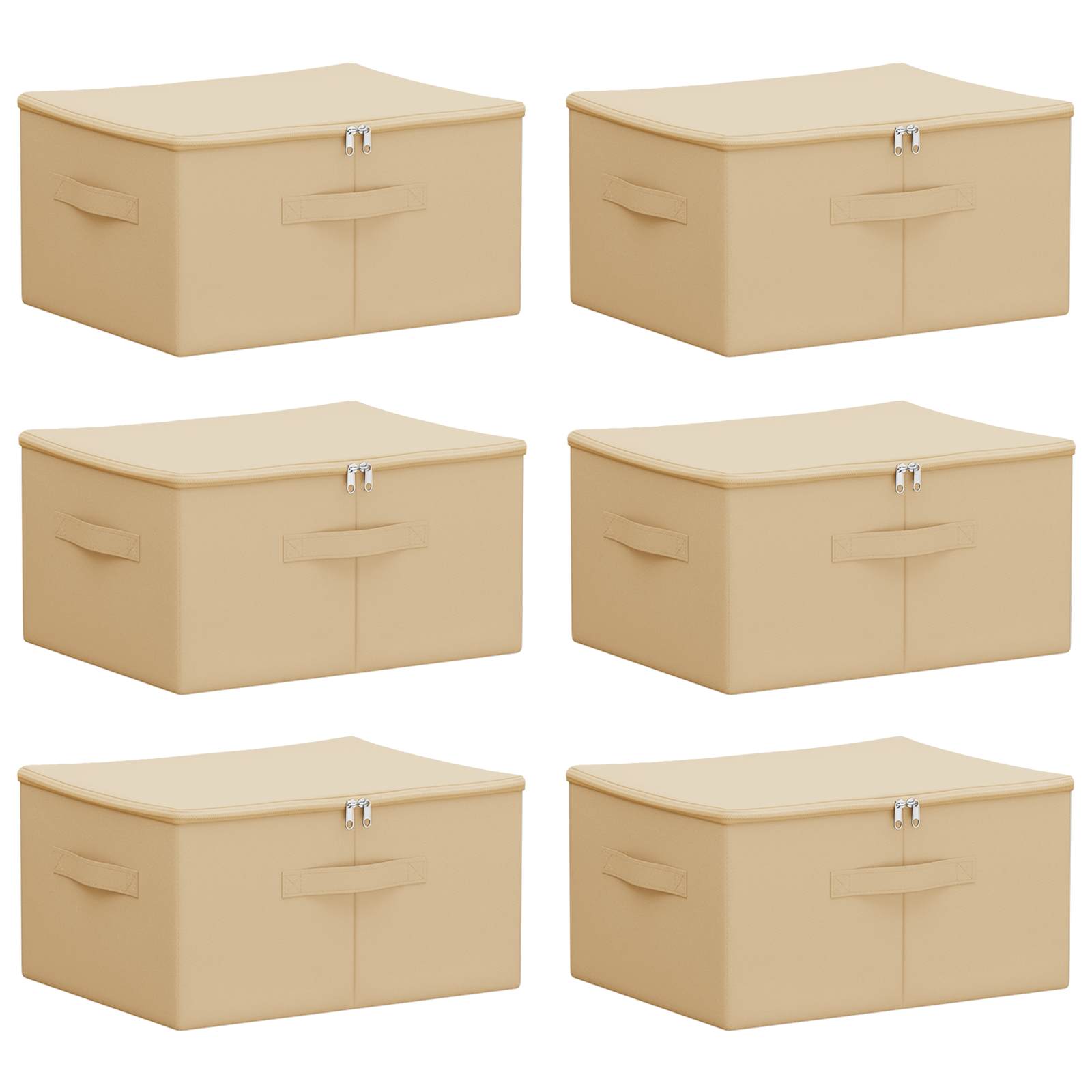 Kutija za spremanje 6 pcs Krem 43 x 34 x 23 cm Netkana tkanina