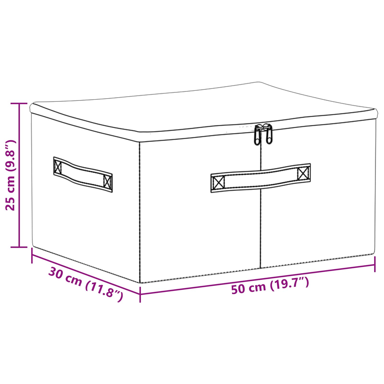 Kutija za spremanje 24 pcs Krem 50 x 30 x 25 cm Netkana tkanina