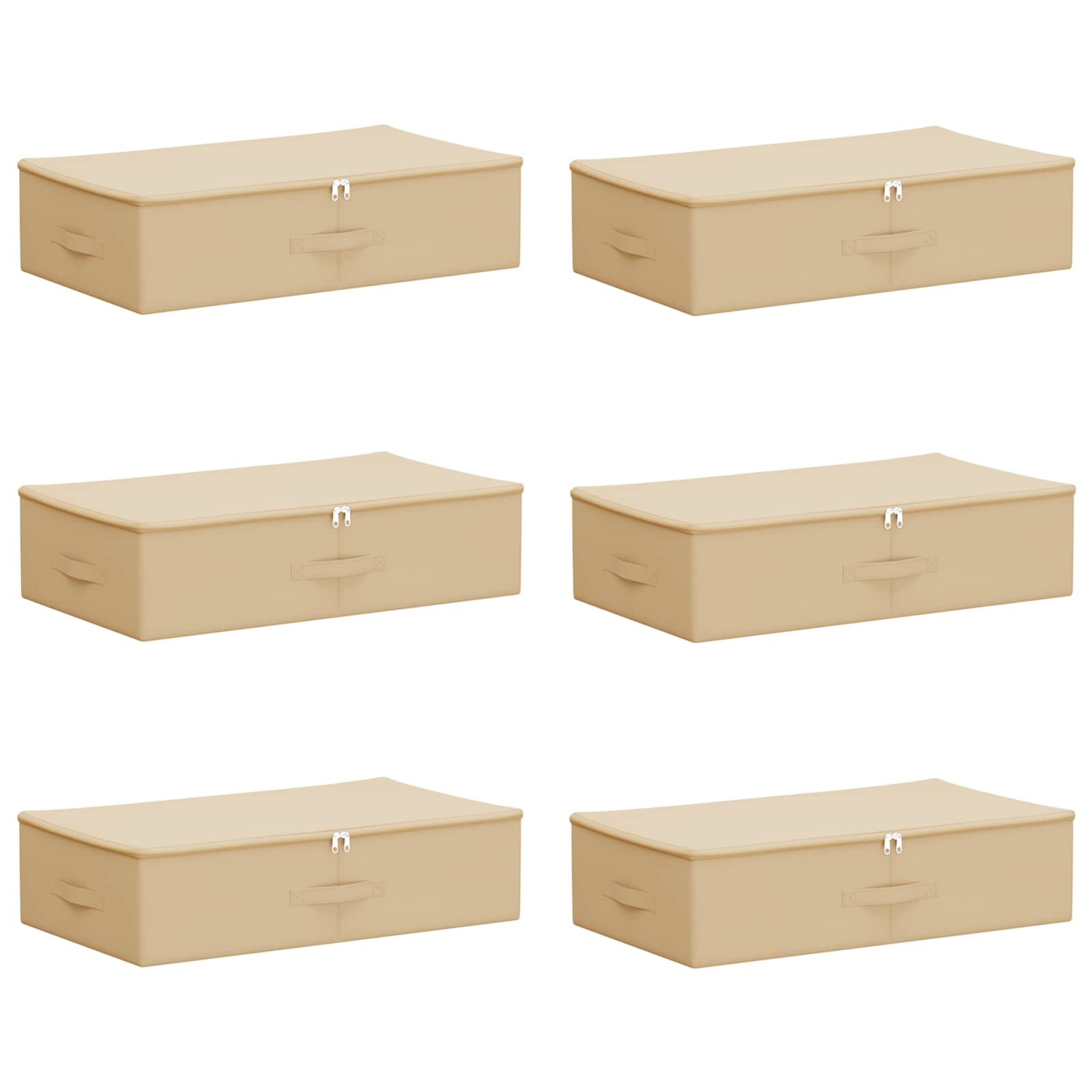 Kutija za spremanje 6 pcs Krem 70 x 40 x 18 cm Netkana tkanina