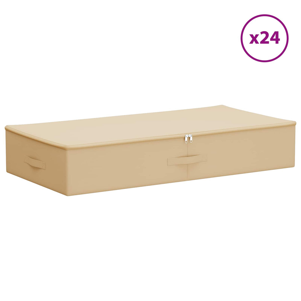 Kutija za spremanje 24 pcs Krem 90 x 48 x 15 cm Netkana tkanina