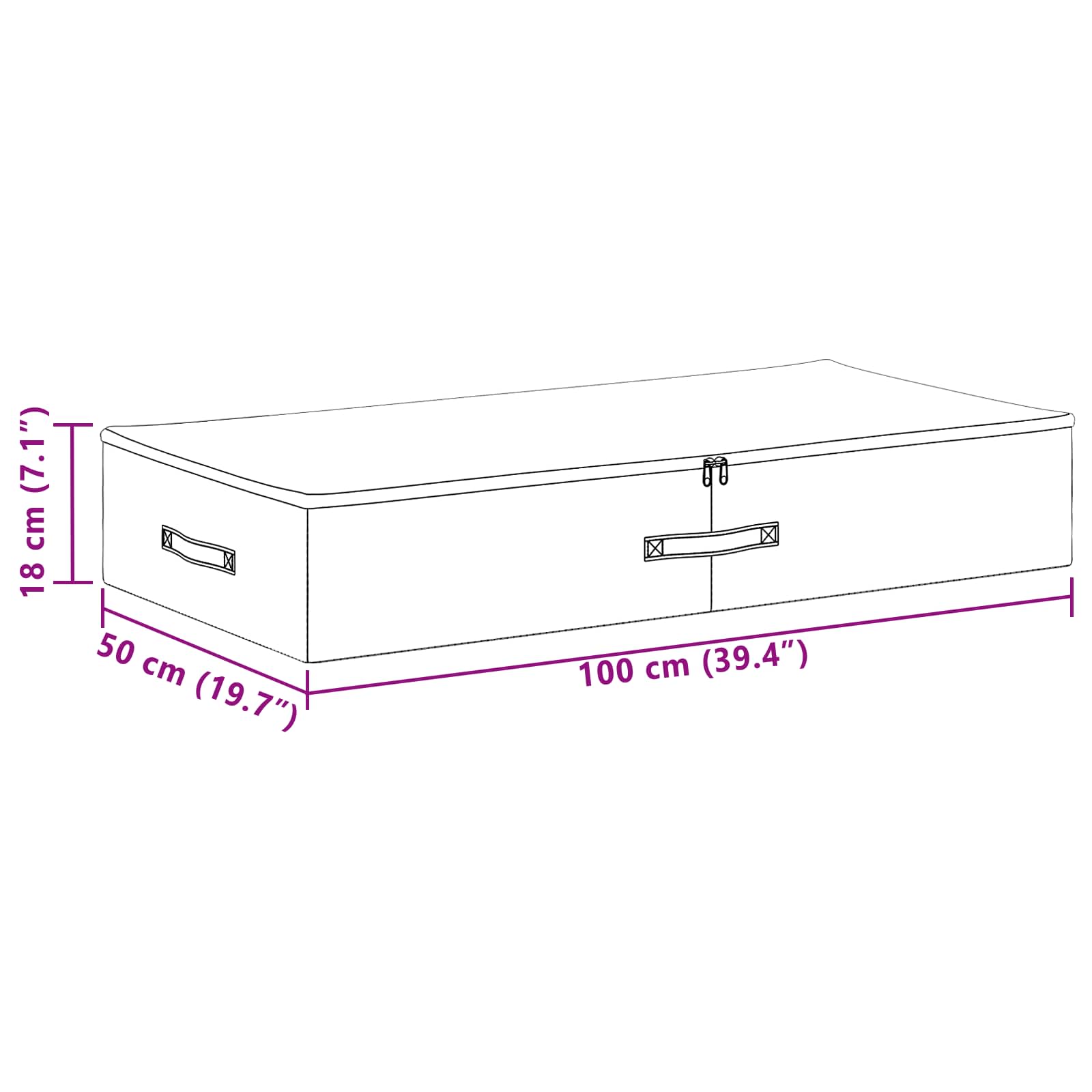 Kutija za spremanje 24 pcs Krem 100 x 50 x 18 cm