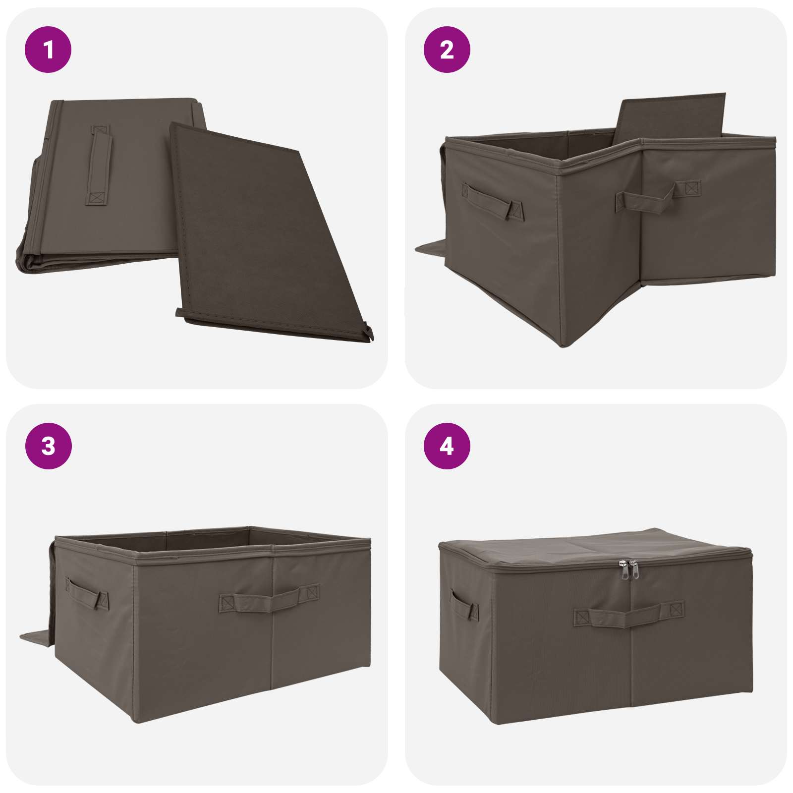 Kutija za spremanje 6 pcs Antracit 55 x 35 x 32 cm