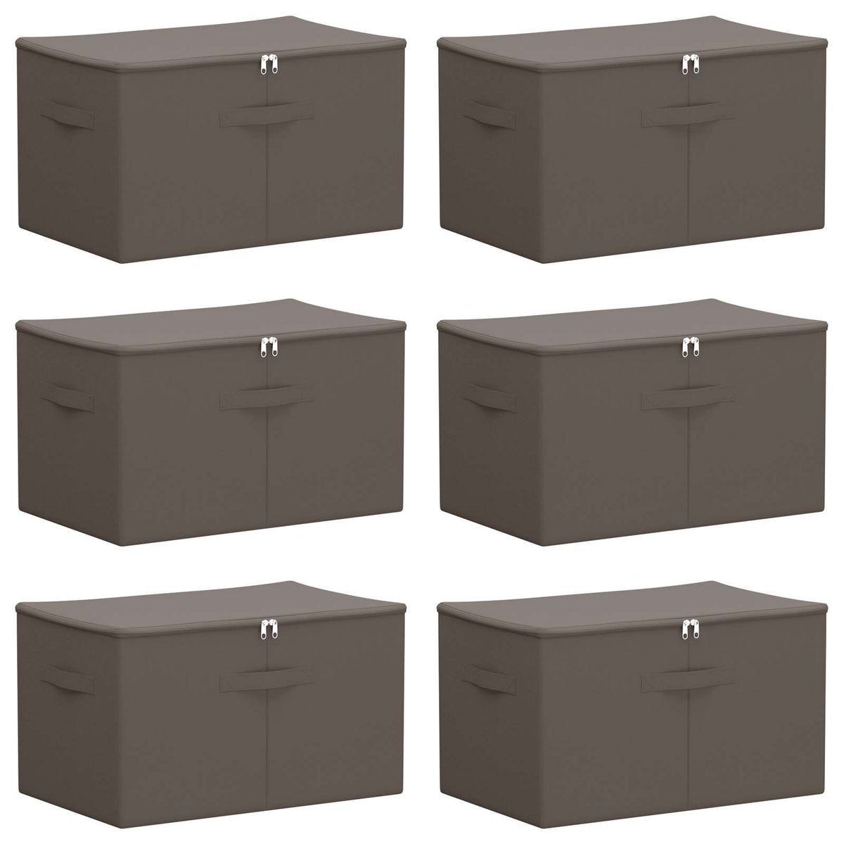 Kutija za spremanje 6 pcs Siva 60 x 43 x 35 cm Netkana tkanina