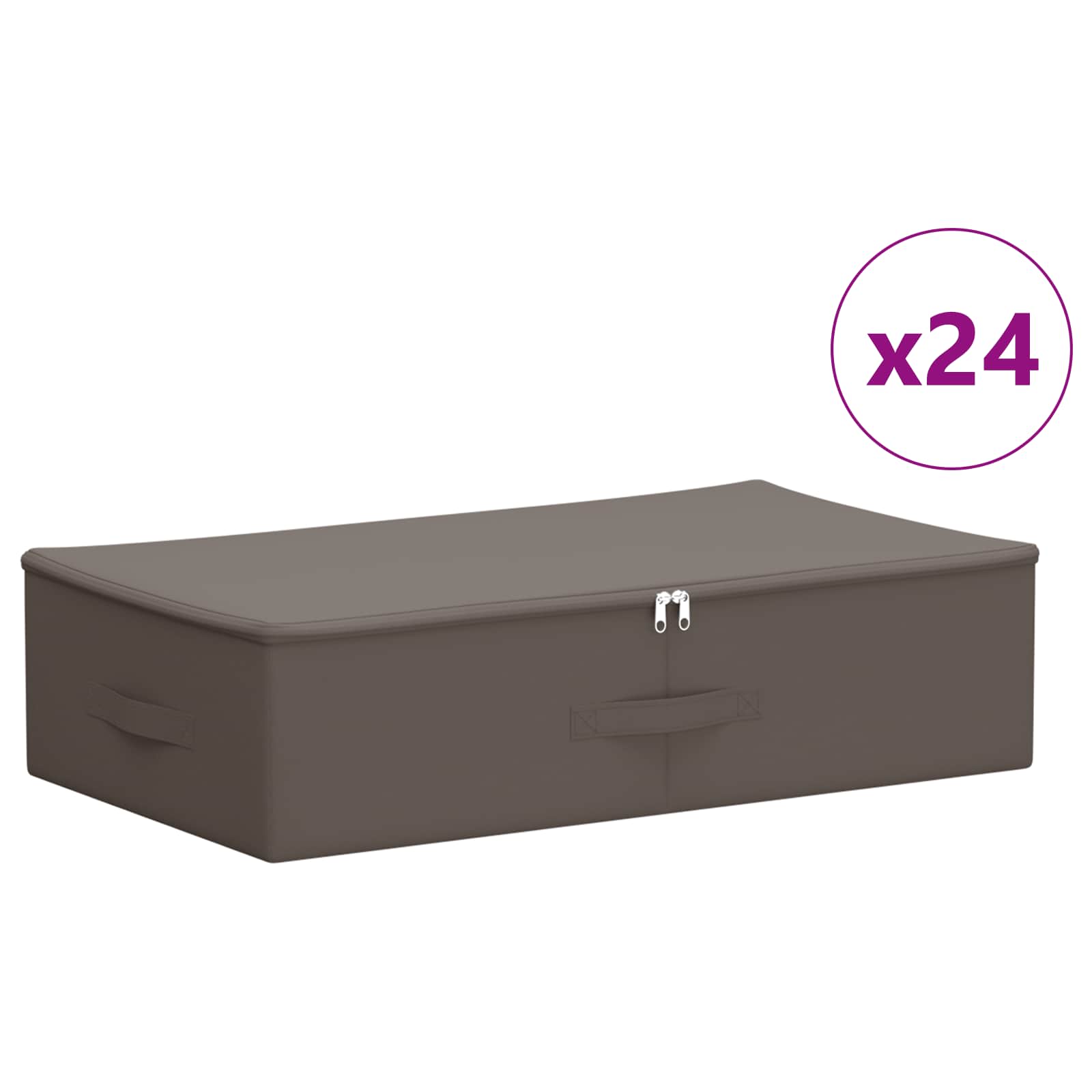 Kutija za spremanje 24 pcs Siva 70 x 40 x 18 cm Netkana tkanina