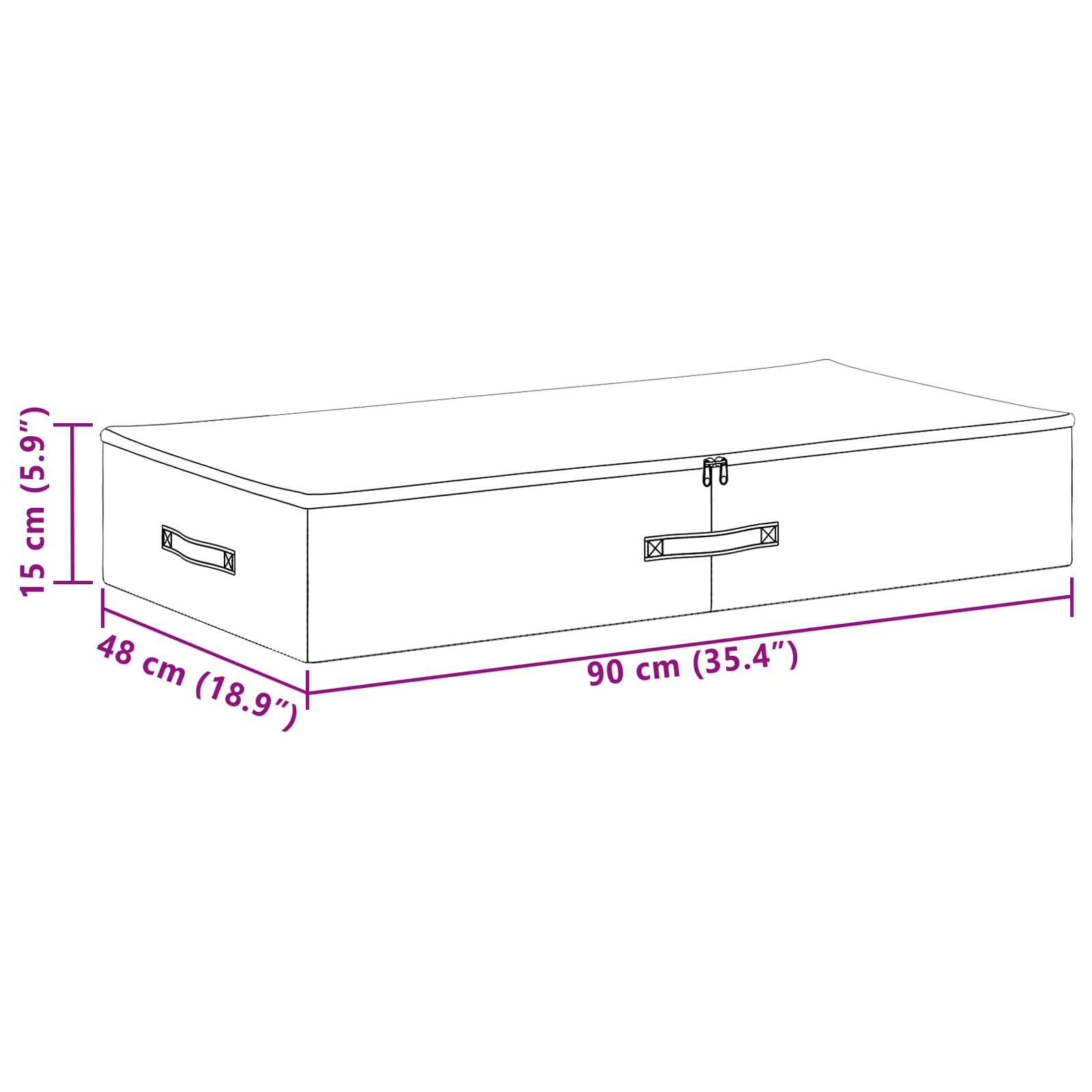 Kutija za spremanje 24 pcs Siva 90 x 48 x 15 cm Netkana tkanina