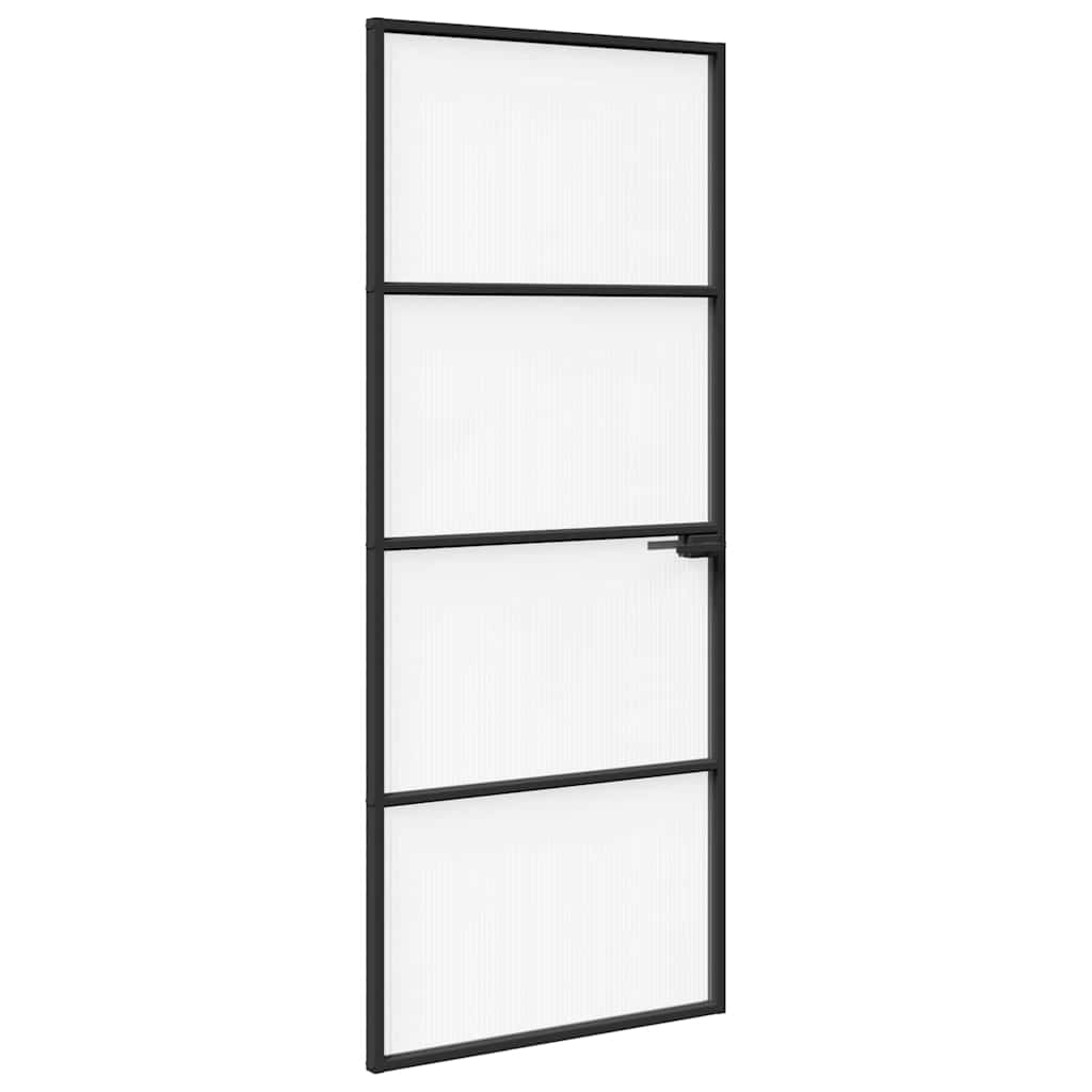 Vrata za dom 83 x 201,5 x 3,5 cm Aluminij i kaljeno staklo