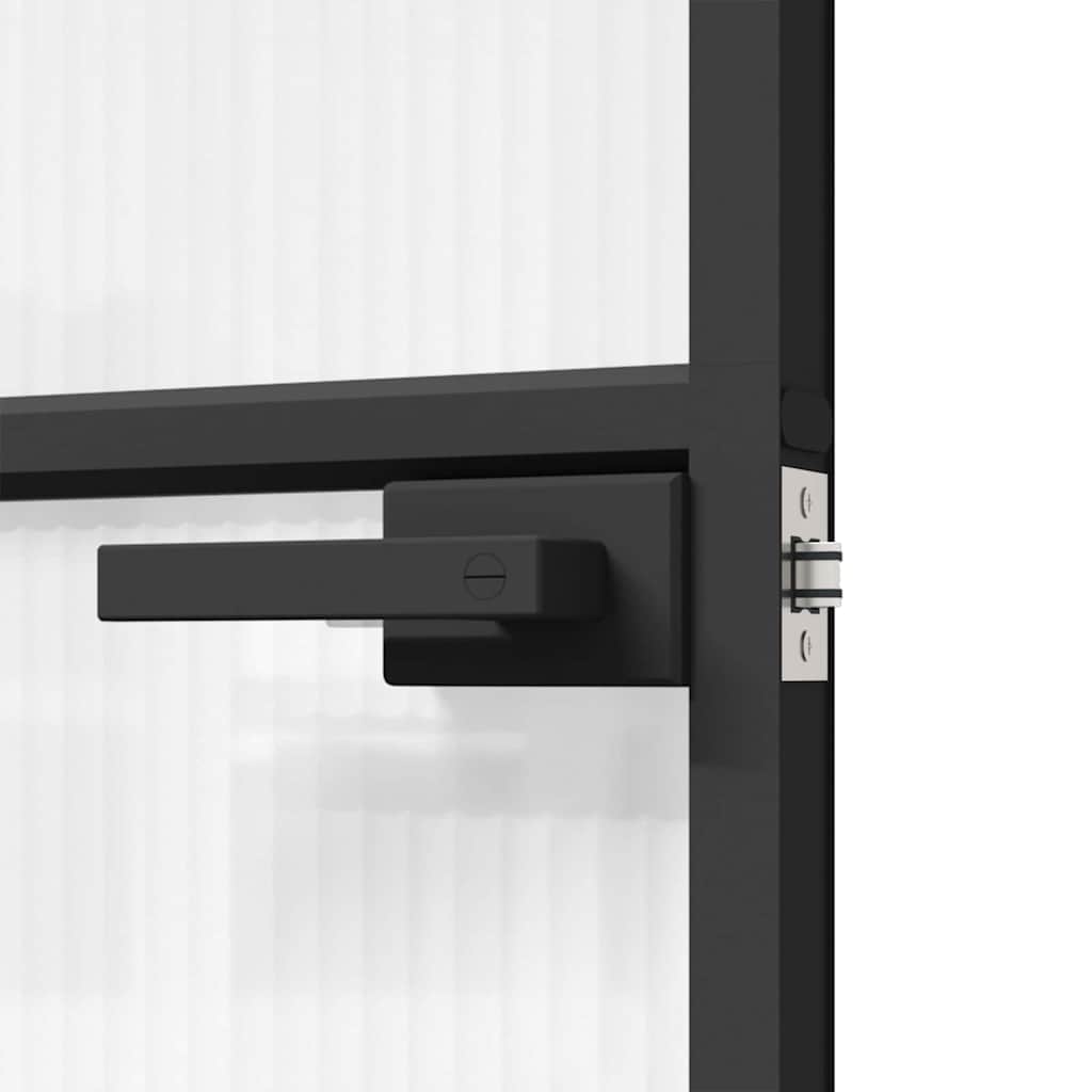 Vrata za dom 93 x 201,5 x 3,5 cm Aluminij i kaljeno staklo