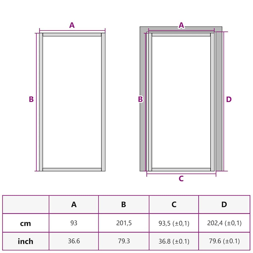 Vrata za dom 93 x 201,5 x 3,5 cm Aluminij i kaljeno staklo