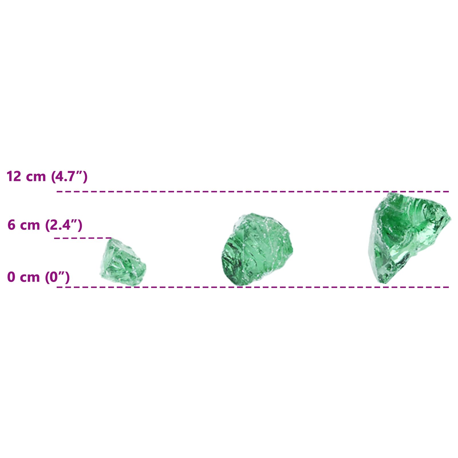 Vrtne kamenčiće Svijetlo zelena 12 cm Stakl