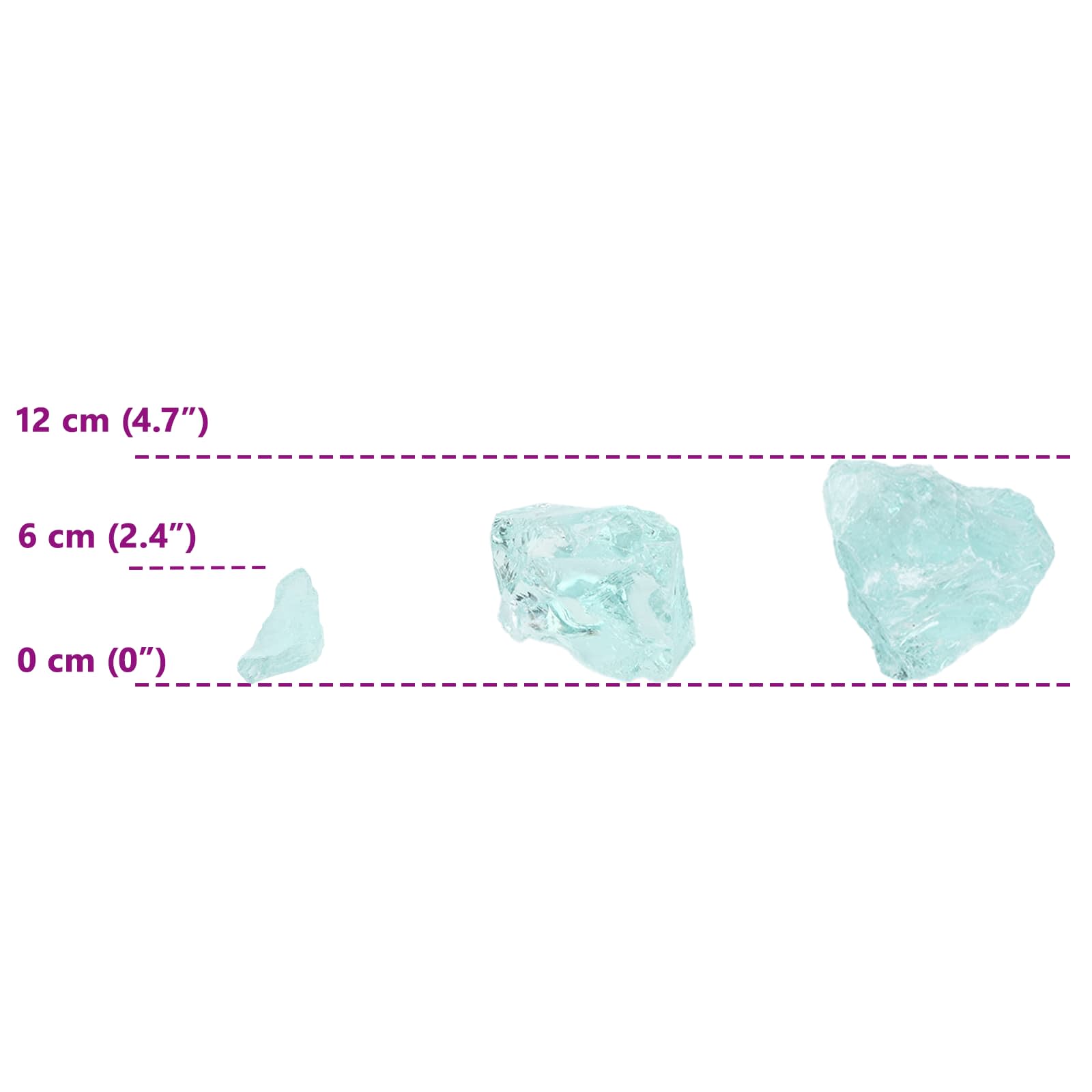 Vrtne kamenčiće Tirkizna 12 cm Stakl