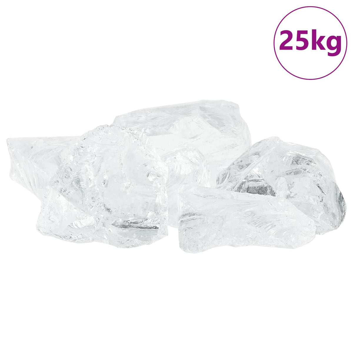 Vrtne kamenčiće Bijelo 12 cm Stakl